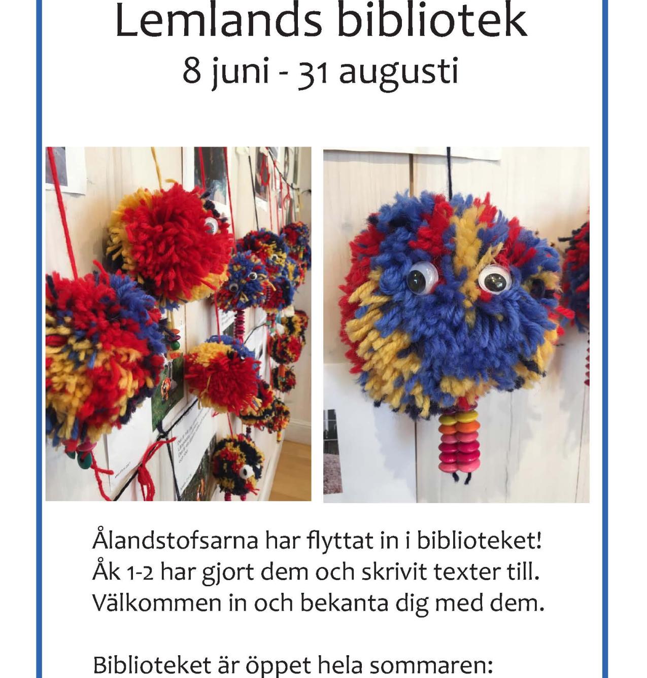 Sommarutställning i Lemlands bibliotek