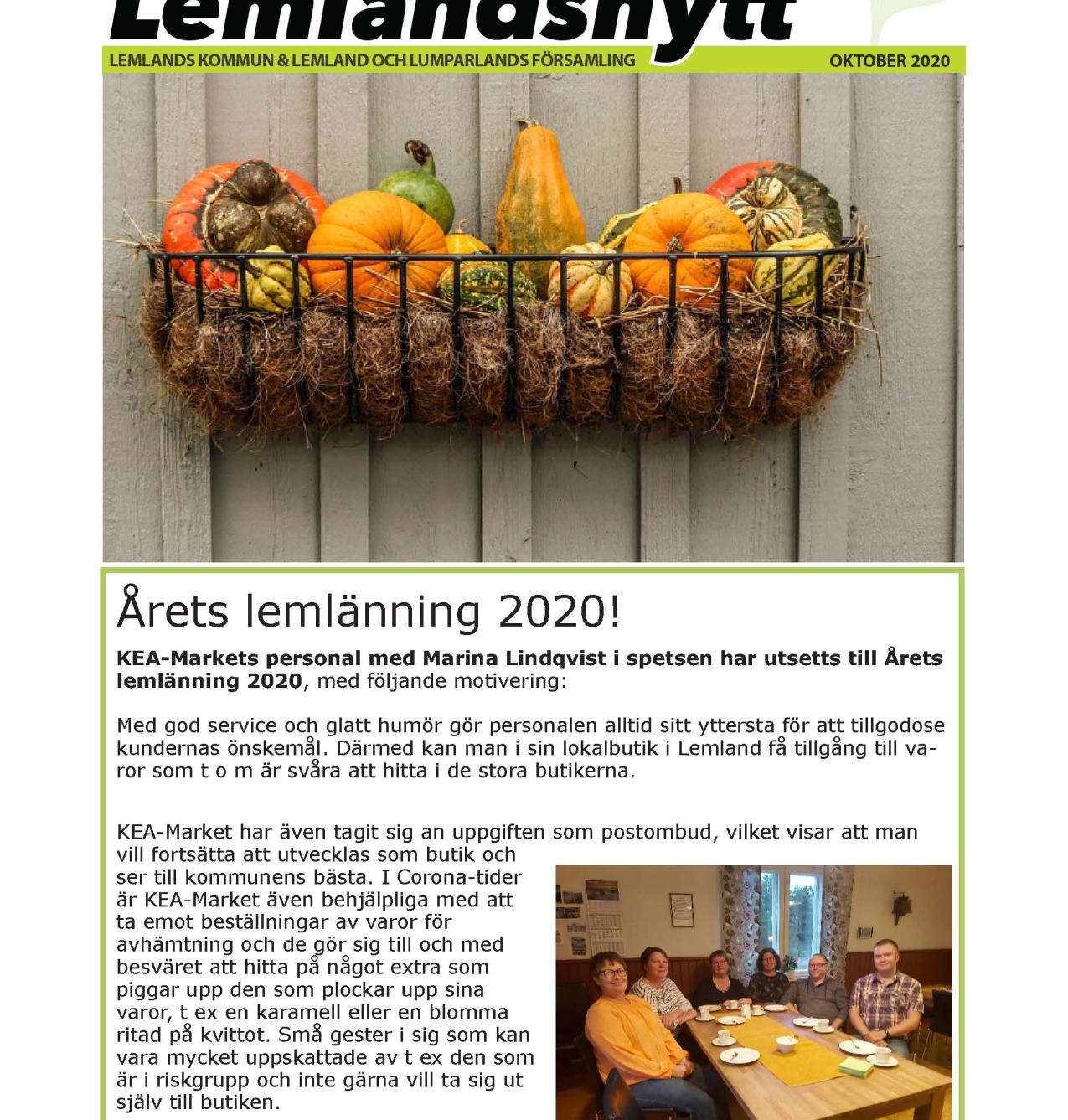 Lemlandsnytt oktober 2020