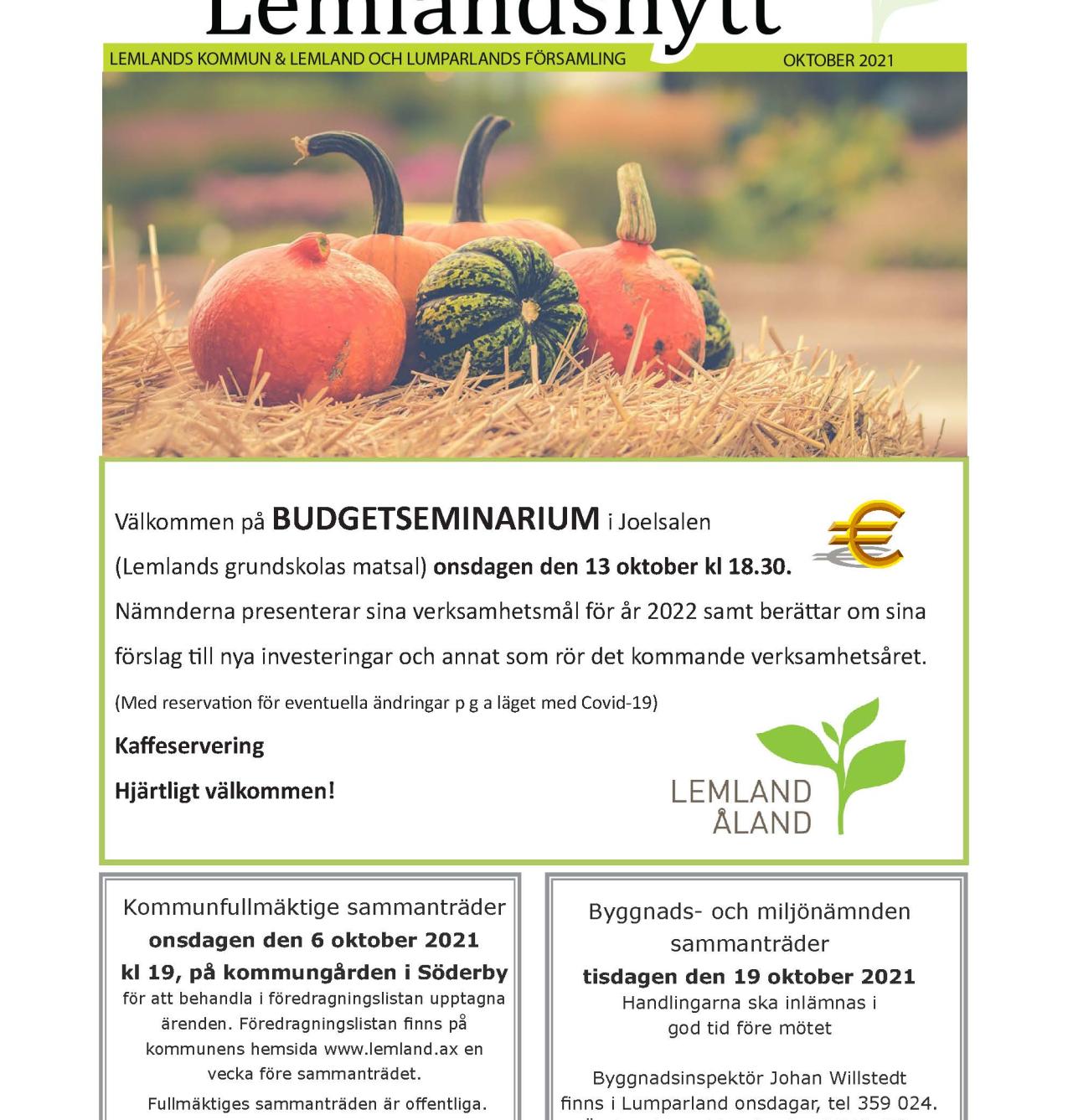 Lemlandsnytt oktober framsida